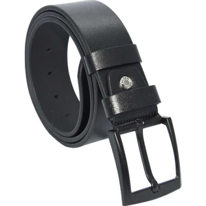 Siyah Suni Deri Düz Model 4.5 cm Spor Kemer - 4500-DÜZ