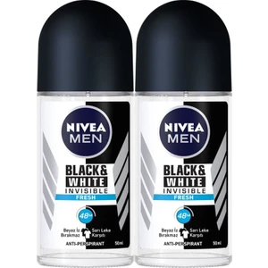 NIVEA Men Invisible Black & White Fresh Erkek Deodorant Roll-on 50 Ml 2'li