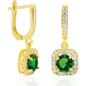 Zümrüt Taşlı  Küpe