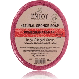 Doğal Sabun Nar El Yapımı Süngerli Vücut Duş Sabunu 125 gr