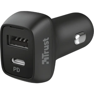 Çift Ultra Hızlı Araç Şarj Cihazı USB ve USB C - Siyah