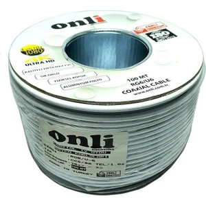 RG6U6 Beyaz Anten Kablosu - 100M