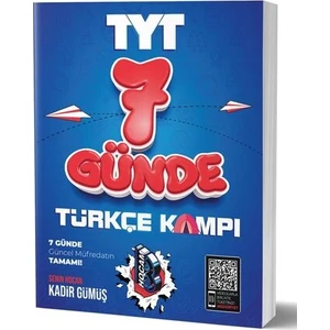 Benim Hocam Yayınları 7 Günde TYT Türkçe Kamp Defteri