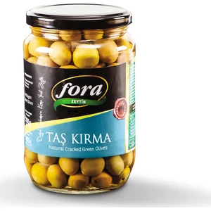 Edremit Doğal Taş Kırma Yeşil Zeytin Kavanoz 400 gr 351-380