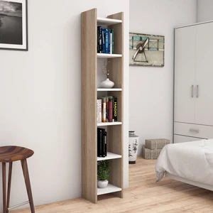 W1020 Hüma Kitaplık Ceviz Beyaz 28.6cm