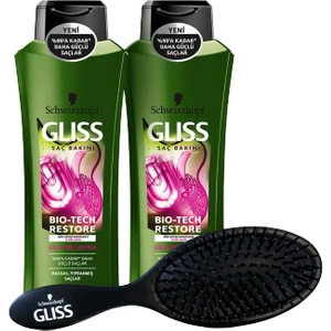 Schwarzkopf Glıss Bıo-Tech 500 ml x 2 Adet + Saç Fırçası