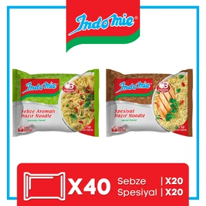 İndomie 40'lı  Noodle  Paket  Karma Koli(Special-Sebze)