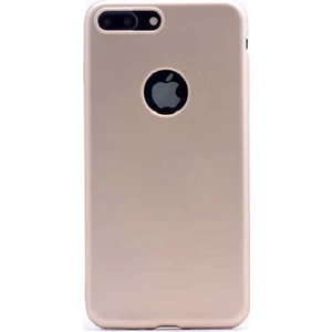 Tekno Grup Apple iPhone SE 2020 Kılıf Mat Premium Silikon Kılıf + Cam Ekran Koruyucu Gold