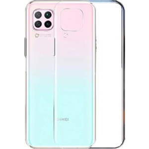 Tekno Grup Huawei P40 Lite Kılıf Darbe Emici Süper Silikon Kılıf + Cam Ekran Koruyucu Şeffaf