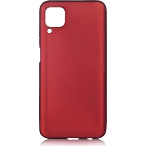 Tekno Grup Huawei P40 Lite Kılıf Mat Premium Silikon Kılıf + Tam Kaplayan 6D Nano Ekran Koruyucu Bordo