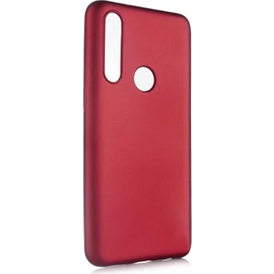 Tekno Grup Oppo A31 Kılıf Mat Premium Silikon Kılıf + Cam Ekran Koruyucu Bordo