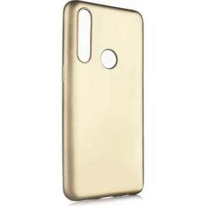 Tekno Grup Oppo A31 Kılıf Mat Premium Silikon Kılıf + Cam Ekran Koruyucu Gold