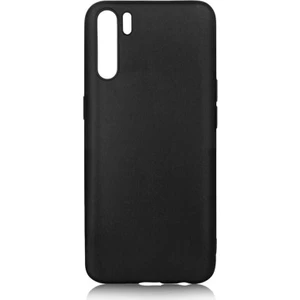 Tekno Grup Oppo Reno 3 Kılıf Mat Premium Silikon Kılıf + Cam Ekran Koruyucu Siyah