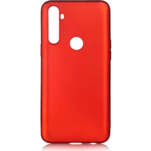 Tekno Grup Realme C3 Kılıf Mat Premium Silikon Kılıf + Cam Ekran Koruyucu Kırmızı