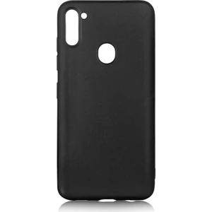 Tekno Grup Samsung Galaxy A11 Kılıf Mat Premium Silikon Kılıf + Cam Ekran Koruyucu Siyah
