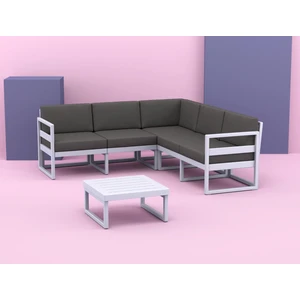 Exclusive Mykonos Lounge Köşe Set  Gümüş Gri