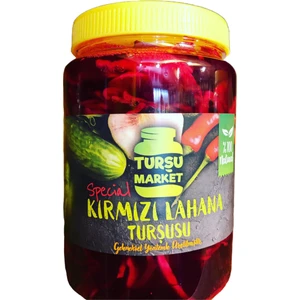 Turşu Market Hakiki Çubuk Turşusu  1 lt  Kırmızı Lahana