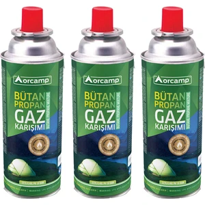 Kamp Gaz Kartuşu Tüp 227 gr 3'lü Set - Orgaz KTS227