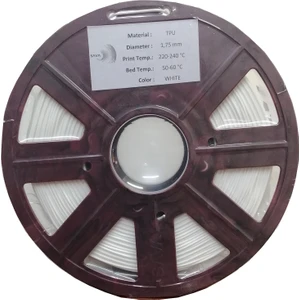 Tpu (Flex) Esnek Filament - 1.75 mm Beyaz