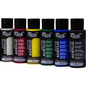 Master Akrilik 6 Renk 60 cc Mix Set