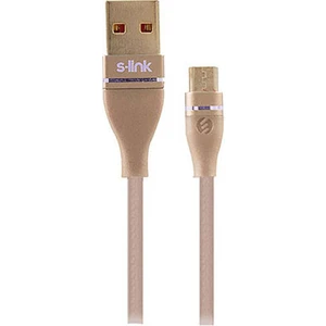 S-link Swapp SW-C540 1M 3A Micro Usb Gold Şarj Kablosu