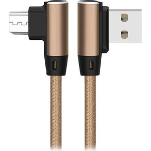 S-link Swapp SW-C555 1M 3A Micro Altın Kılıflı Metal -L- Kablo