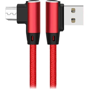 S-link Swapp SW-C555 1M 3A Micro Kırmızı Kılıflı Metal -L- Kablo