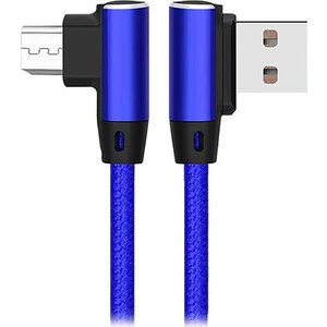 S-link Swapp SW-C555 1M 3A Micro Lacivert Kılıflı Metal -L- Kablo