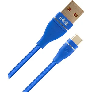 S-link Swapp SW-C740 1M 3A Type-C Lacivert Şarj Kablosu