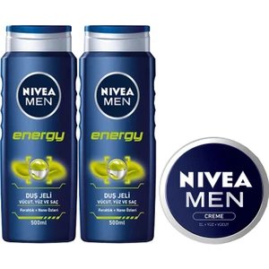 Energy Duş Jeli 500 ml x 2 Adet + Men Krem 30 ml