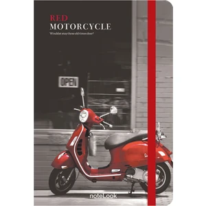 Defter Red Motorcycle A5 çizgili
