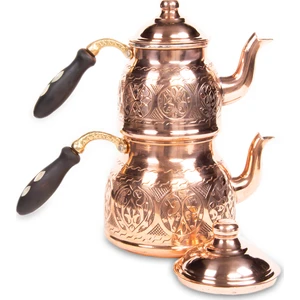 Old Passion El Yapımı  Kırmızı Bakır Çaydanlık