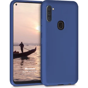 Matte Silicone Samsung Galaxy A11 Kılıf Lacivert