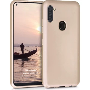 Matte Silicone Samsung Galaxy A11 Kılıf Gold