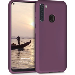 Matte Silicone Samsung Galaxy A21 Kılıf Mor