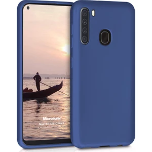 Matte Silicone Samsung Galaxy A21 Kılıf Lacivert