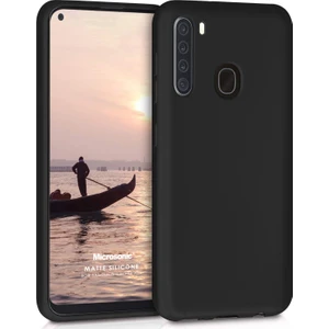 Matte Silicone Samsung Galaxy A21 Kılıf Siyah