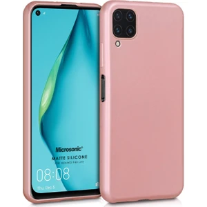Matte Silicone Huawei P40 Lite Kılıf Rose Gold