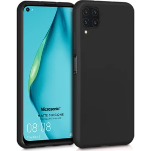 Matte Silicone Huawei P40 Lite Kılıf Siyah