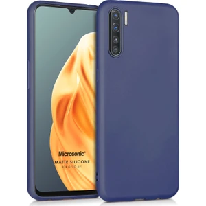 Matte Silicone Oppo A91 Kılıf Lacivert