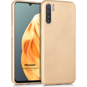 Matte Silicone Oppo A91 Kılıf Gold