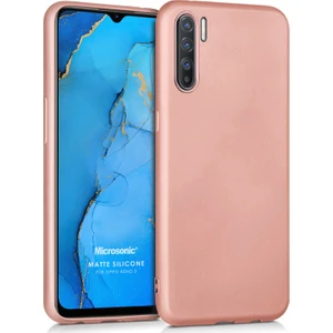 Matte Silicone Oppo Reno 3 Kılıf Rose Gold