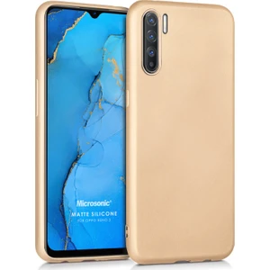 Matte Silicone Oppo Reno 3 Kılıf Gold