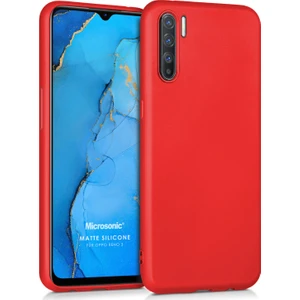Matte Silicone Oppo Reno 3 Kılıf Kırmızı