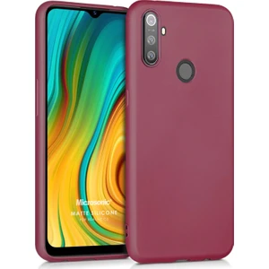 Matte Silicone Realme C3 Kılıf Mor