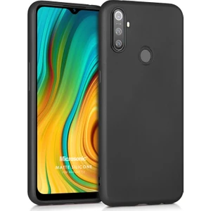 Matte Silicone Realme C3 Kılıf Siyah