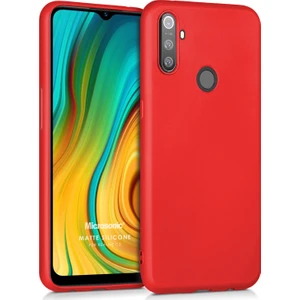 Matte Silicone Realme C3 Kılıf Kırmızı