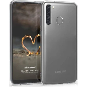 Samsung Galaxy A21 Kılıf Transparent Soft Beyaz