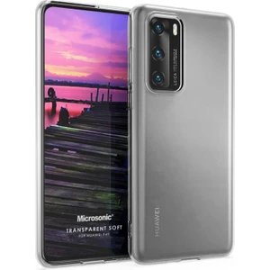 Huawei P40 Kılıf Transparent Soft Beyaz