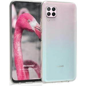 Huawei P40 Lite Kılıf Transparent Soft Beyaz